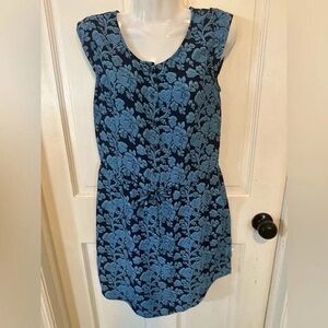 Floral Blue Mini Dress